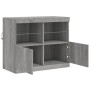 Sideboard mit LED-Leuchten in Sonoma-Grau 81x37x67 cm von , Sideboards - Ref: Foro24-836663, Preis: 90,23 €, Rabatt: %