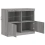 Sideboard with Sonoma gray LED lights 81x37x67 cm by , Sideboards - Ref: Foro24-836663, Price: 88,81 €, Discount: %