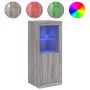 Aparador con luces LED gris Sonoma 41x37x100 cm de , Aparadores - Ref: Foro24-836649, Precio: 82,47 €, Descuento: %