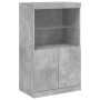 Sideboard with LED lights in concrete gray 60.5x37x100 cm by , Sideboards - Ref: Foro24-836668, Price: 73,71 €, Discount: %