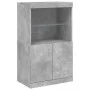 Sideboard with LED lights in concrete gray 60.5x37x100 cm by , Sideboards - Ref: Foro24-836668, Price: 73,91 €, Discount: %