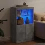 Sideboard with LED lights in concrete gray 60.5x37x100 cm by , Sideboards - Ref: Foro24-836668, Price: 73,91 €, Discount: %