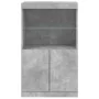 Sideboard with LED lights in concrete gray 60.5x37x100 cm by , Sideboards - Ref: Foro24-836668, Price: 73,91 €, Discount: %