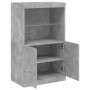 Sideboard with LED lights in concrete gray 60.5x37x100 cm by , Sideboards - Ref: Foro24-836668, Price: 73,71 €, Discount: %