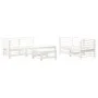 Gartenmöbel-Set 6-teilig aus massivem weißem Kiefernholz von , Gartensets - Ref: Foro24-3186201, Preis: 386,89 €, Rabatt: %