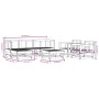 Garden furniture set 7 pieces impregnated pine wood by , Garden sets - Ref: Foro24-3186220, Price: 374,25 €, Discount: %