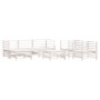 Gartenmöbel-Set 7-teilig aus massivem weißem Kiefernholz von , Gartensets - Ref: Foro24-3186236, Preis: 493,52 €, Rabatt: %