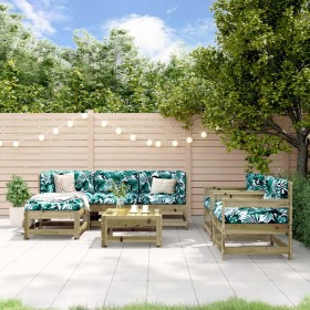Garden furniture set 7 pieces impregnated pine wood by , Garden sets - Ref: Foro24-3186248, Price: 422,57 €, Discount: %