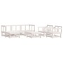 Juego de muebles de jardín 7 pzas madera maciza de pino blanco de , Conjuntos de jardín - Ref: Foro24-3186208, Precio: 341,49...