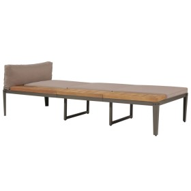 Lounger with cushions solid brown acacia wood by vidaXL, Loungers - Ref: Foro24-44249, Price: 175,03 €, Discount: %