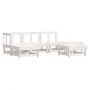 Gartenmöbel-Set 6-teilig aus massivem weißem Kiefernholz von , Gartensets - Ref: Foro24-3186306, Preis: 327,39 €, Rabatt: %