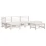 Garden furniture set 6 pieces solid white pine wood by , Garden sets - Ref: Foro24-3186327, Price: 365,32 €, Discount: %