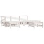 Gartenmöbel-Set 6-teilig aus massivem weißem Kiefernholz von , Gartensets - Ref: Foro24-3186327, Preis: 365,32 €, Rabatt: %
