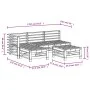 Gartensofa-Set 5-teilig aus massivem weißem Kiefernholz von , Gartensets - Ref: Foro24-3186558, Preis: 308,89 €, Rabatt: %