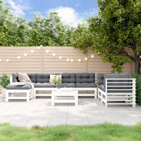 Gartengarnitur 8-teilig Massivholz Kiefer Weiß von , Gartensets - Ref: Foro24-3186579, Preis: 526,76 €, Rabatt: %