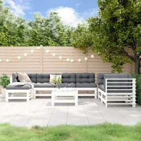Juego de muebles de jardín 8 piezas madera maciza pino blanco by , Garden sets - Ref: Foro24-3186579, Price: 519,80 €, Discou...