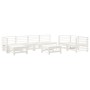 Gartengarnitur 8-teilig Massivholz Kiefer Weiß von , Gartensets - Ref: Foro24-3186579, Preis: 526,76 €, Rabatt: %