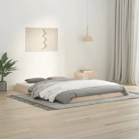 Bettgestell aus massivem Kiefernholz, 140 x 200 cm von , Betten und Lattenroste - Ref: Foro24-823444, Preis: 102,66 €, Rabatt: %
