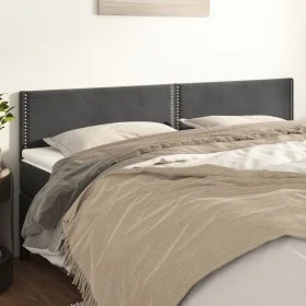 Headboards 2 units of dark gray velvet 80x5x78/88 cm by , Headboards and footboards - Ref: Foro24-345959, Price: 54,61 €, Dis...