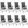 9-piece black garden dining set by , Garden sets - Ref: Foro24-3060063, Price: 728,24 €, Discount: %