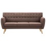 Sofá de 3 plazas tapizado de tela marrón 172x70x82 cm by , Sofas - Ref: Foro24-247126, Price: 395,77 €, Discount: %