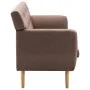 Sofá de 3 plazas tapizado de tela marrón 172x70x82 cm de , Sofás - Ref: Foro24-247126, Precio: 388,46 €, Descuento: %