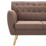Sofá de 3 plazas tapizado de tela marrón 172x70x82 cm by , Sofas - Ref: Foro24-247126, Price: 395,77 €, Discount: %