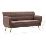 Dreisitziges Sofa mit braunem Stoffbezug, 172x70x82 cm. von , Sofas - Ref: Foro24-247126, Preis: 388,46 €, Rabatt: %
