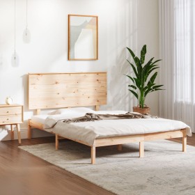 Estructura de cama madera maciza de pino 140x200 cm