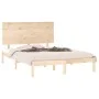 Solid pine wood bed frame 140x200 cm by , Beds and slatted bases - Ref: Foro24-3104803, Price: 124,85 €, Discount: %