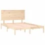 Solid pine wood bed frame 140x200 cm by , Beds and slatted bases - Ref: Foro24-3104803, Price: 124,85 €, Discount: %