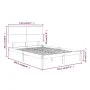 Solid pine wood bed frame 140x200 cm by , Beds and slatted bases - Ref: Foro24-3104803, Price: 124,85 €, Discount: %