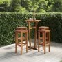 Küchenbarhocker 4 Einheiten aus massivem Akazienholz von , Gartenstühle - Ref: Foro24-3115989, Preis: 180,50 €, Rabatt: %