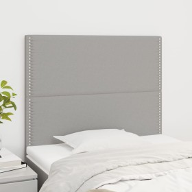 Headboards 2 units of light gray fabric 90x5x78/88 cm by , Headboards and footboards - Ref: Foro24-3116174, Price: 48,87 €, D...