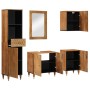 Conjunto de muebles de baño 5 piezas madera maciza de mango en Muebles de baño | Comprar online en Foro24