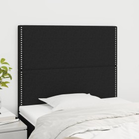 Cabeceros 2 unidades de tela negro 90x5x78/88 cm de , Cabeceros y pies de cama - Ref: Foro24-3116176, Precio: 47,88 €, Descue...