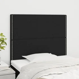 Headboards 2 units of black fabric 90x5x78/88 cm by , Headboards and footboards - Ref: Foro24-3116176, Price: 47,06 €, Discou...