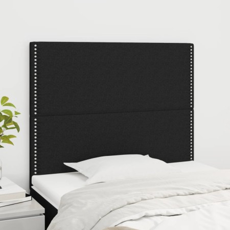 Cabeceros 2 unidades de tela negro 90x5x78/88 cm de , Cabeceros y pies de cama - Ref: Foro24-3116176, Precio: 47,82 €, Descue...