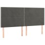Kopfteile 4 Einheiten aus dunkelgrauem Samt 80x5x78/88 cm von , Kopf- und Fußteile - Ref: Foro24-3116247, Preis: 102,27 €, Ra...