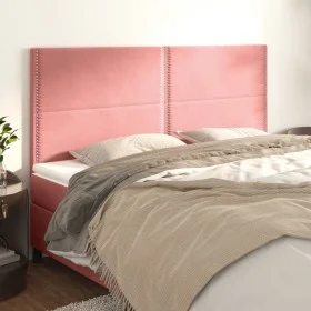 Headboards 4 units of pink velvet 80x5x78/88 cm by , Headboards and footboards - Ref: Foro24-3116251, Price: 98,89 €, Discoun...