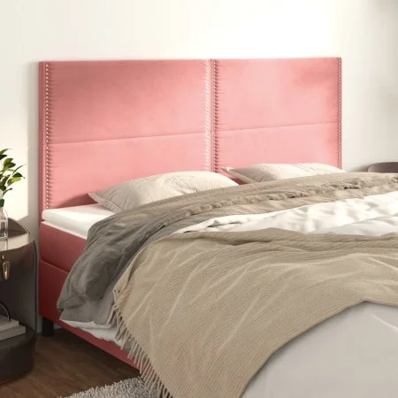 Headboards 4 units of pink velvet 80x5x78/88 cm by , Headboards and footboards - Ref: Foro24-3116251, Price: 98,89 €, Discoun...
