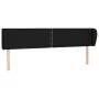 Kopfteil aus schwarzem Stoff, 203 x 23 x 78/88 cm von , Kopf- und Fußteile - Ref: Foro24-3117028, Preis: 63,11 €, Rabatt: %