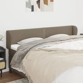 Taupe gray fabric headboard 163x23x78/88 cm by , Headboards and footboards - Ref: Foro24-3117014, Price: 65,13 €, Discount: %