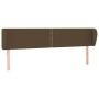 Kopfteil aus dunkelbraunem Stoff, 183 x 23 x 78/88 cm von , Kopf- und Fußteile - Ref: Foro24-3117021, Preis: 61,18 €, Rabatt: %