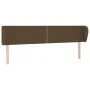 Kopfteil aus dunkelbraunem Stoff, 183 x 23 x 78/88 cm von , Kopf- und Fußteile - Ref: Foro24-3117021, Preis: 59,99 €, Rabatt: %