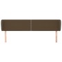 Dark brown fabric headboard 183x23x78/88 cm by , Headboards and footboards - Ref: Foro24-3117021, Price: 61,18 €, Discount: %