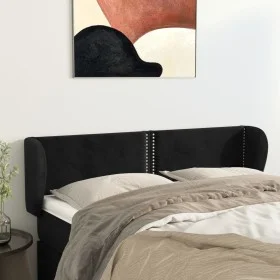 Kopfteil aus schwarzem Samt, 147 x 23 x 78/88 cm von , Kopf- und Fußteile - Ref: Foro24-3117054, Preis: 64,15 €, Rabatt: %