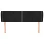 Black velvet headboard 147x23x78/88 cm by , Headboards and footboards - Ref: Foro24-3117054, Price: 65,09 €, Discount: %