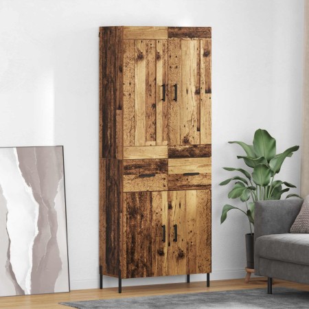 Aparador alto 2 pcs Madera envejecida Madera de ingeniería en Aparadores | Comprar online en Foro24