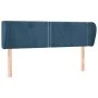 Dark blue velvet headboard 147x23x78/88 cm by , Headboards and footboards - Ref: Foro24-3117056, Price: 71,54 €, Discount: %